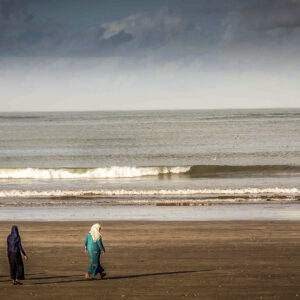 les femmes sur la plage, Maroc, El Jadida